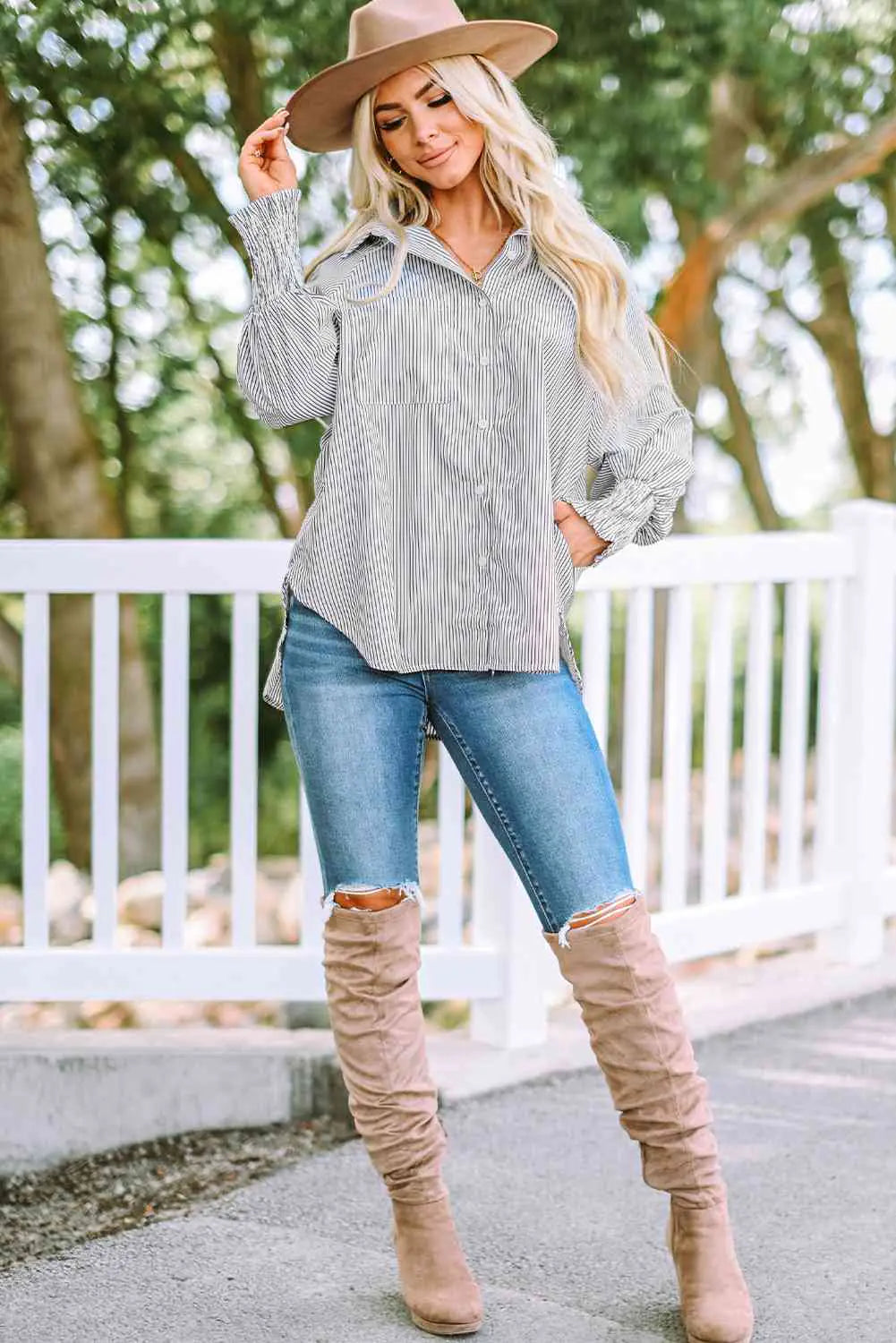 Fernanda Lantern Sleeve Shirt-