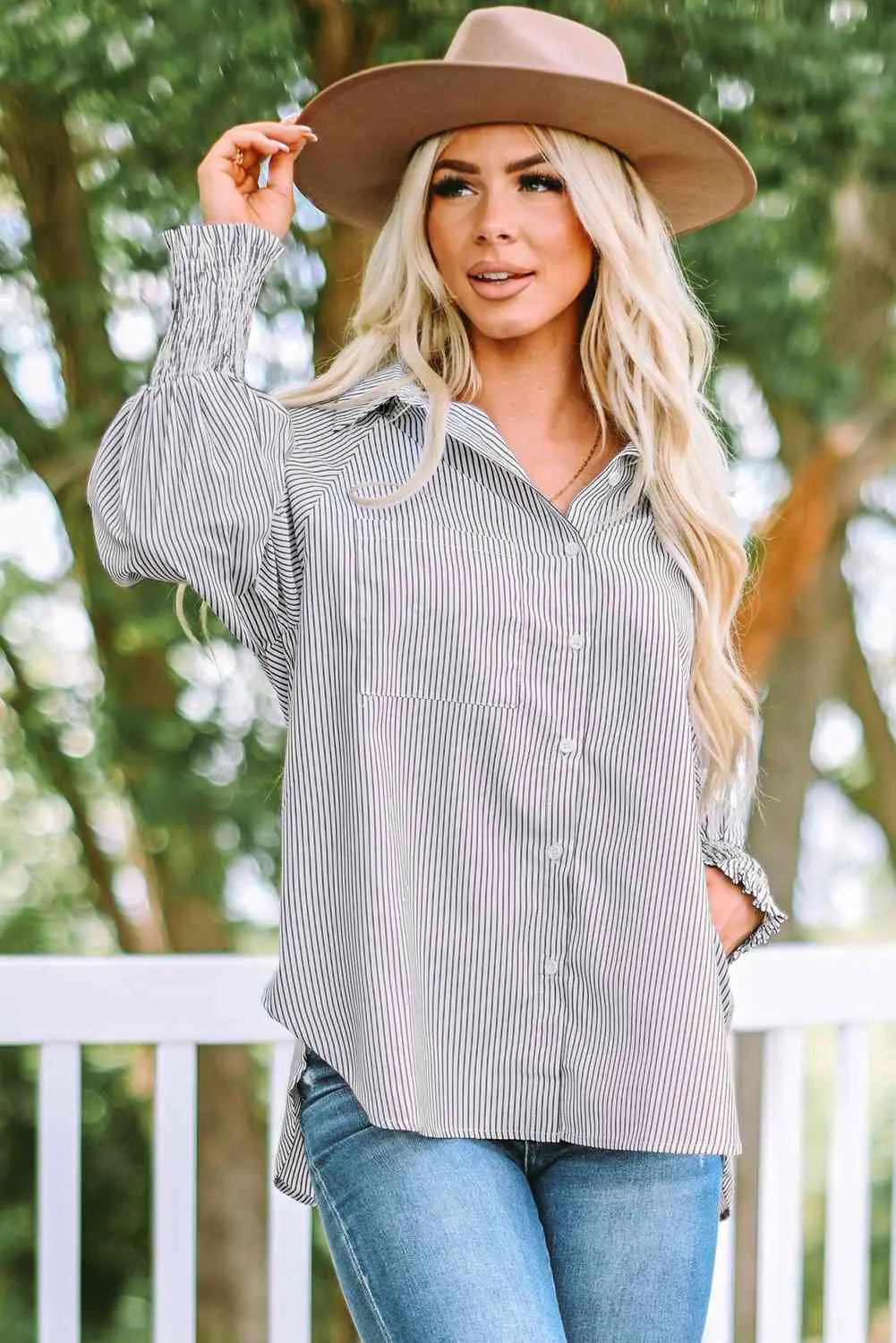 Fernanda Lantern Sleeve Shirt-