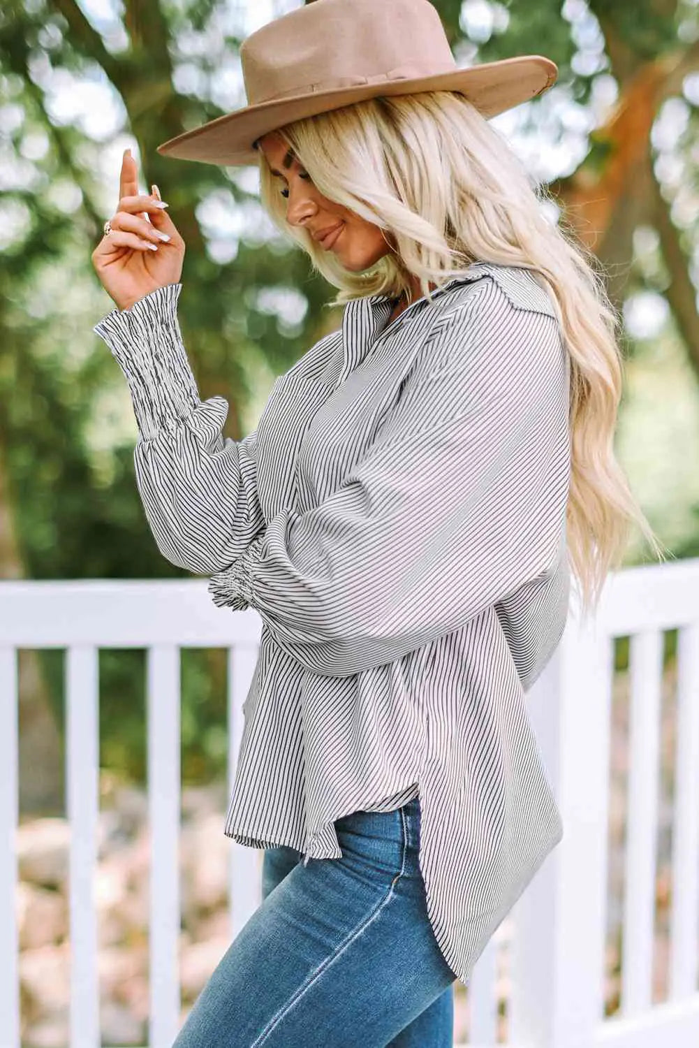Fernanda Lantern Sleeve Shirt-
